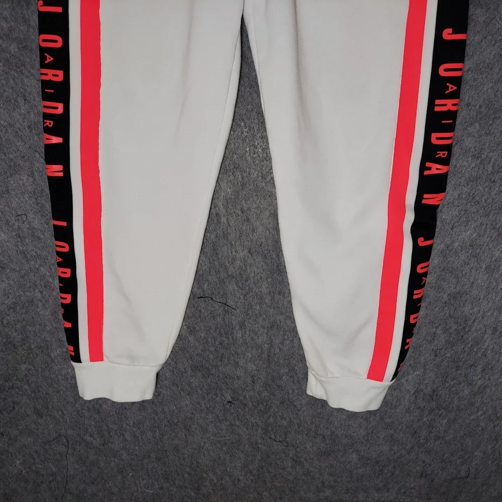 Nike Air Jordan Gradient Fleece Pants L Side Stripe Logo Drawstring Pockets